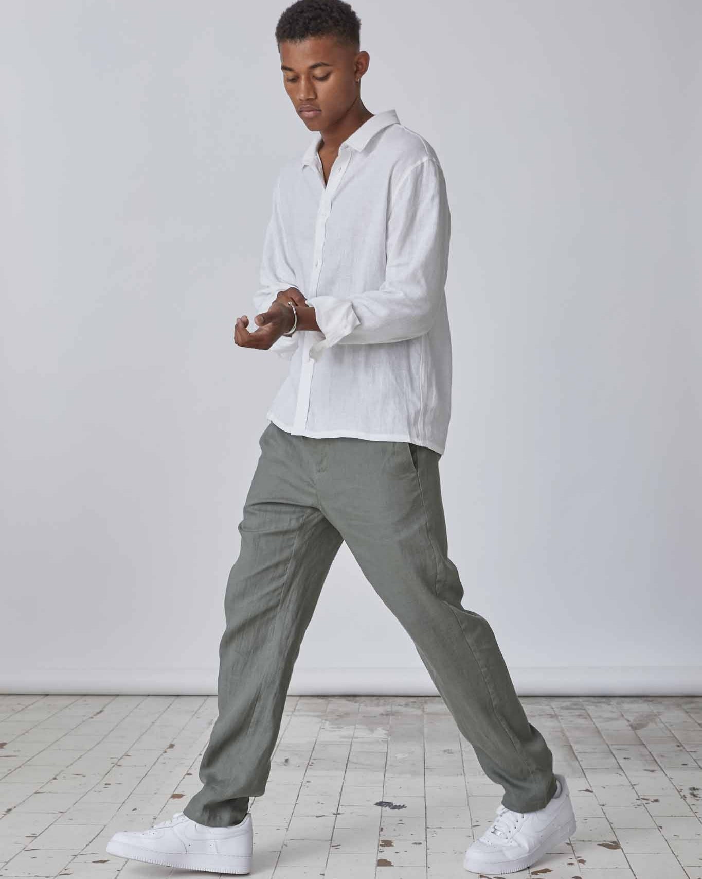 100% Hørbukser Army | Skagen - clothing.dk